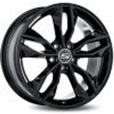 17" Car Rims MSW 71 Alloy Wheels In Gloss Black Set Of 4 17 x 7.5 Inch ET45 5x114.30 PCD 73mm Centre Bore Gloss Black