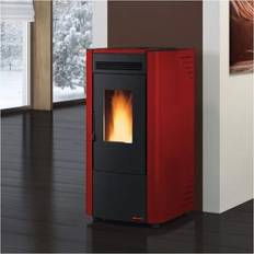 Pavimento Stufe a Legna Extraflame Stufa A Pellet 'Ketty Evo 2.0' Colore Bordeaux