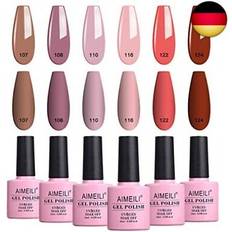 UV LED Gellack flerfärgad avtagbart gelnagellack-set 6 set nummer 30