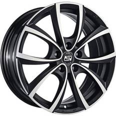 17" - 5/114.3 Car Rims MSW 4x 27 matt dark titanium polished 7.5x17 et45 - lk5/114.3 ml73.1 felge