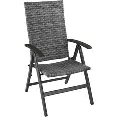 tectake Polyrattan Kurvestol Canberra - Grå