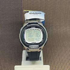 Casio lw-203-1a illuminator digital black resin alarm light kids