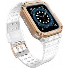 Hurtel Protect Rem Med Etui Til Watch 7 6 5 4 3 2 SE 45 44 42 mm Pansret Urcover Pink