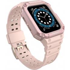 Wearables Hurtel Correa Carcasa Protectora Pulsera 42mm/44mm/45mm Series 7/6/5/4/3/2/Series SE - Pink