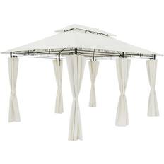 Deuba Metal Gazebo Topas Cream 3x4m with Side Panels