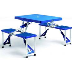 Deuba Blue Folding Table Set