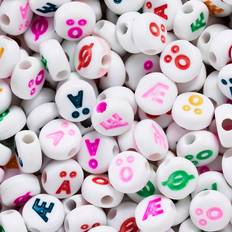 Panduro Hobby Bokstavspärlor 100-pack med färgade bokstäver – Å Ä Ö Æ Ø