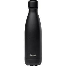 Acier inoxydable Gourdes QWETCH Bouteille Isotherme Noir 500 ml 24h Froid et 12h Chaud - Etanche, Sans BPA & Réutilisable Gourde 0.5L