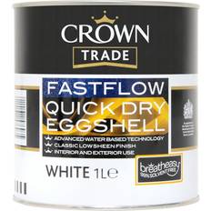 Crown White - Wood Paints Crown Fastflow Quick Dry Eggshell Wood Paint White