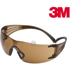 Marron Équipements de protection 3M SF405SGAFBLA securefit 400 safety glasses, black/brown frame, scotch gard antifog, brown lens 7100148082