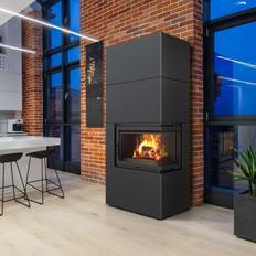 Gusseisen Holzöfen Kratki Kaminofen Simple 8 2-seitig rechts Bausatz schwarz 8 kW