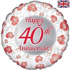 Wedding Foil Balloons Oaktree Ruby Red 40th Anniversary Balloon