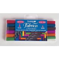 Tsukineko fabrico dual-tip markers 6 colour set