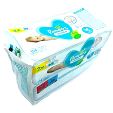 Plastic Wipes & Washcloths Pampers sensitive baby wipes 2 x 56 jumbo pack 104 soft disposable wipes fast