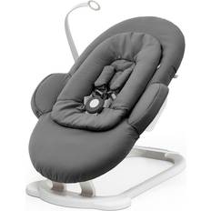 Stokke Bouncers Stokke Stokke Steps Bouncer Herringbone Grey White Chassis