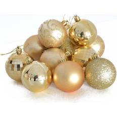 Gold Christmas Tree Ornaments Baubles Decoration Gold with Glitter Christmas Tree Ornament