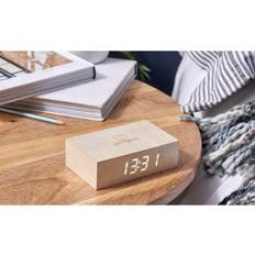 Gingko Flip Click Clock, Maple