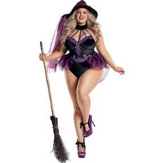 Plus size sexy costume Party King Women's Sexy Plus Size Sugar Plum Witch Costume