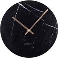 Marmor Vægure Zuiver Kulsort Massivt Marmor 25 x 25 cm Vægur 25cm