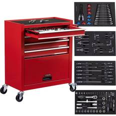 Workshop storage Arebos Workshop Trolley 81pcs Red