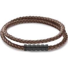 Calvin Klein Double Wrap Bracelet - Brown/Black