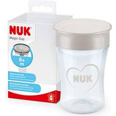 Nuk Magic Cup 230ml mit Trinkrand und Deckel weiß