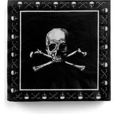 Negro Servilletas de papel Horror-Shop Piraten Totenkopf Servietten 20 St