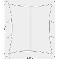 Solsejl Seac Solseil rektangulært 3,3x2,85 m