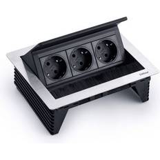 Ciabatte Elettriche EVOline Blocco Prese Elettriche Flip Top Push 3 Schuko