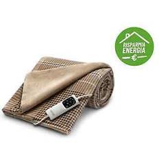 Produits de Massage et de Relaxation Imetec Couverture Chauffante Plaid chauffant 180x140 cm 6 Températures Technologie Anti Surchauffe Adapto Lavable