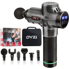 Cordless Massage Guns DYZI Dyzi handheld massage gun, deep tissue muscle body massager 6 heads black