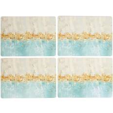 White Place Mats Tops Golden Reflections Of 4 Large Premium Place Mat Gold, White