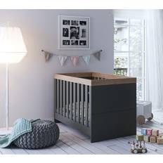 Little Acorns Burlington Cotbed & Wardrobe Roomset Anthracite/Oak