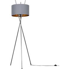 C Floor Lamps ValueLights Large Modern Chrome Tripod Floor Lamp