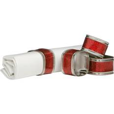 Red Napkin Rings Premier Housewares Red Glitter Napkin Ring 4pcs