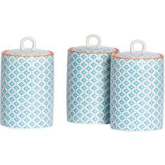 Orange Kitchen Containers Nicola Spring Hand-Printed Canisters Kitchen Container