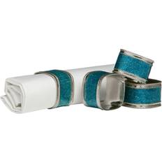 Turquoise Napkin Rings Premier Housewares Turquoise Glitter Napkin Ring 4pcs