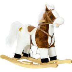 Horses Classic Toys Homcom Rocking Horse with Music for 3 to 6 Years Brown