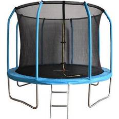 Sports Trampolin Med Net Og Stige Ø244 cm