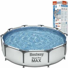Bestway 56406 steel pro frame pool schwimmbecken gartenpool 305x76 2xsnackhalter Mehr als 60 cm