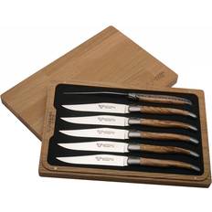 Köksknivar Laguiole Stekkniv 6-pack Olivträ Knivset