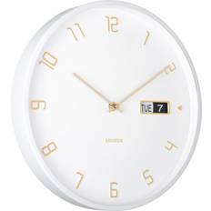 Karlsson Time Data Flip - White Wall Clock 30cm