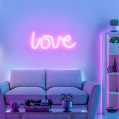 Rosa Apliques de pared Leuchten Direkt LED Neon Love 2 x 34.3 x 12.5 cm - Multicolor Aplique de pared