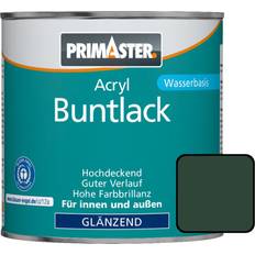 Grün Malerfarbe Primaster Primaster Acryl Buntlack RAL 6005 Grün 0.75L