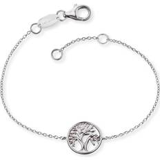 Engelsrufer Armband Engelsrufer Livets träd-armband ERB-LILTREE, rodium-pläterat 925 sterlingsilver, karbinhaklås, justerbar längd 17
