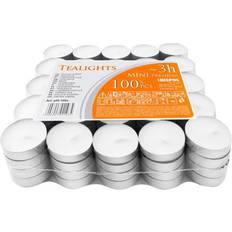 Te Duftlys BISPOL Uparfumerede Fyrfadsstager 4h Deko 100 Stk Duftlys