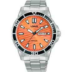 Lorus Analoge - Herre Armbåndsure Lorus Sport RH361AX9 Man 42 mm Analog Kvarts Mineralglas Orange 20 mm