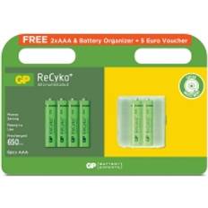 GP Batteries ReCyko Promo, 4 2 AAA with free Organizer Rechargeable /201199