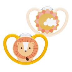 Nuk Nappar & Bitleksaker Nuk Nappar 2-pack Space Gul/Beige 6-18 mån Nappar
