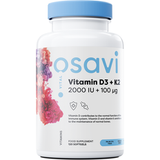 Osavi Vitamin D3 K2 2000 IE 120 Bløde Kapsler 120 stk